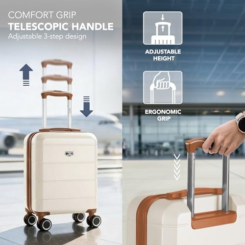 Lugg 15 Inch Jetset Lightweight Travel Cabin Bag Carry On Approved Suitcase ABS Shell Protection Water Resistant & Safe Locking System Easyjet Free Under seat Luggage (45x36x20cm) - View 8