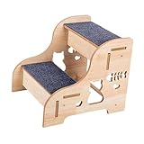 FewNvWa Stairs for Small Dogs, for Beds, Indoors, Non-Slip, Practical, for Cats, for Sofas and Older Dogs, 2 Step