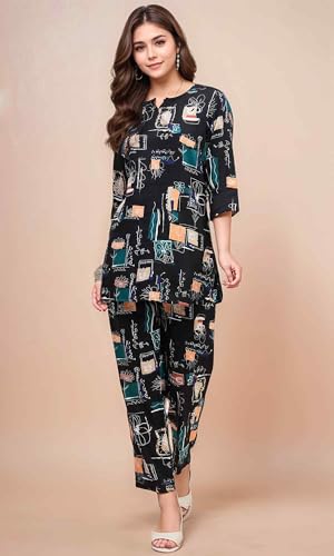Image of RICHIK Women's Co-ord Set|Kurta Set for Women|Printed Kurta with Pant|Co-ord Set