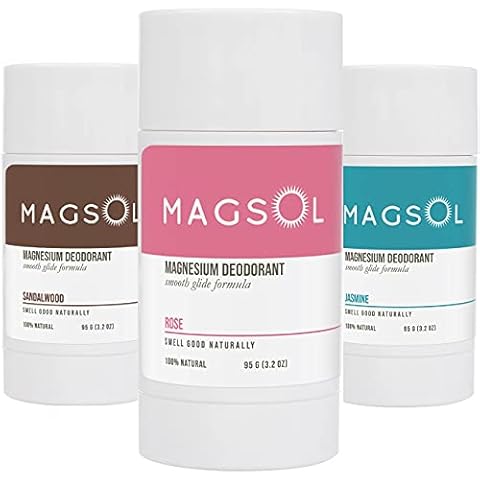 MAGSOL Natural Deodorant for Men & Women - Mens Deodorant with Magnesium - Perfect for Ultra Sensitive Skin, Aluminum Free Deodorant for Women, Baking Soda Free 3 Pack Cover