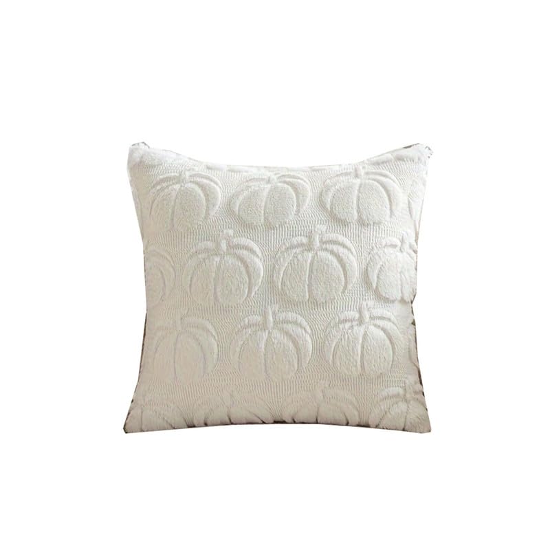 Fundas de almohada de otoño de 45 x 45 cm, fundas de almohada decorativas de calabaza, fundas de almohada de lana sintética de felpa suave para el sofá del hogar