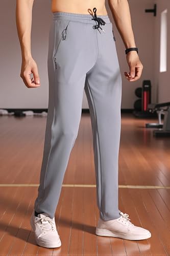 Image of Men's Regular Fit Track Pants with Zipper Pocket||Track Pants for Men