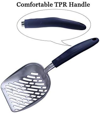 Chi-buy Cat Litter Scoop with Navy Handle,Giant Pet Kitty Litter Scooper, Size 13.58" Lx5.51 Wx1.97 H