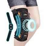 Cilnos Ginocchiera Ortopedica, Tutore Ginocchio con Rimovibili Stabilizzatori Laterali & Cuscinetti in Gel per la Rotula, Supporto per Ginocchio per Sollievo dal Dolore, Artrosi,Menisco (M/L/XL)