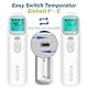 ELERA Fieberthermometer Ohr, Fieberthermometer Kontaktlos mit Vier Messmodi und Vierfarbiger Temperaturanzeige, Stirnthermometer Baby mit 1 Sekunde Messzeit und 40 Speicherfunktionen
