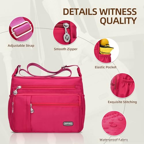 Image of Crossbody Bag for Women,Multi Pockets Cross Body Purses for Women, Ladies Shoulder Bag, Travel Purses and Handbags