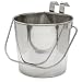 Omni Pet Flat Sided Hanging Feeding Water Pail 32 oz Stainless Steel Hook On - Closeout