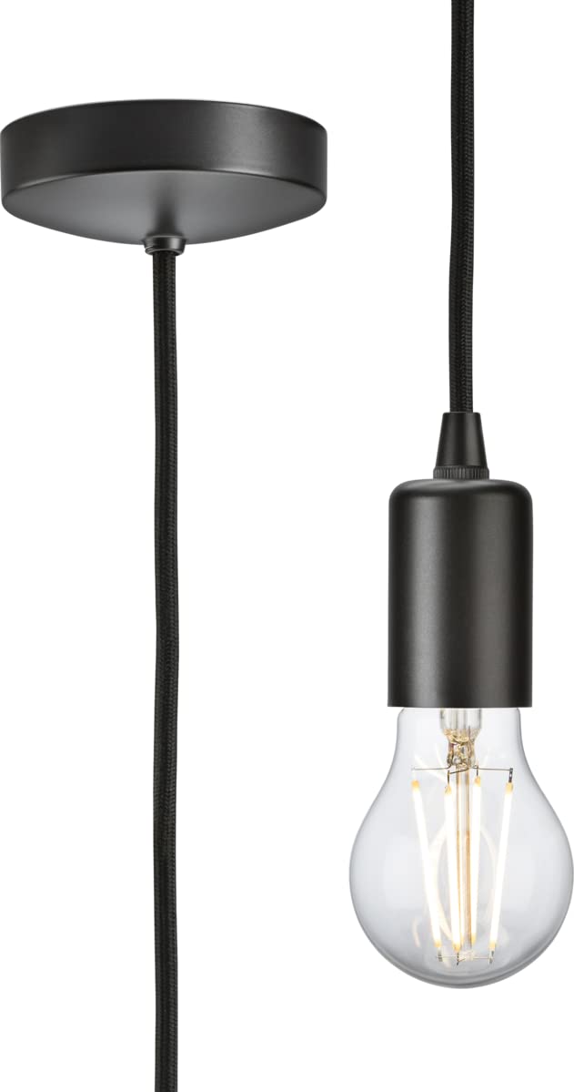Pendentif contemporain E27 au fini bronze fumé pour illuminer votre salle à manger