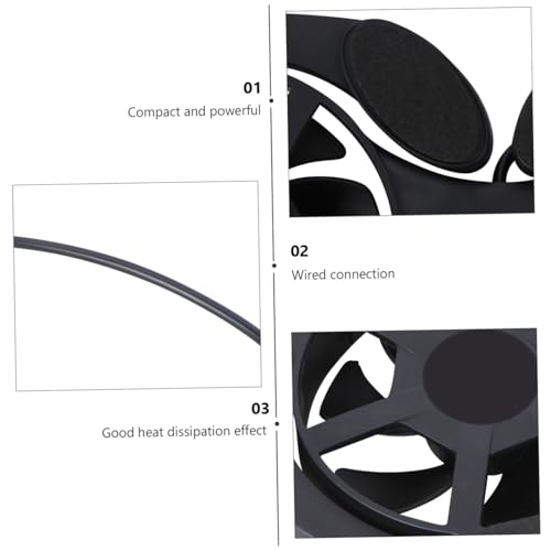 Base portátil plegable para laptop con ventiladores duales USB miniatura 3