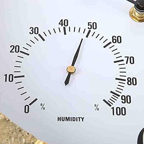 14 Inch Garden Clocks with Thermometer and Hygrometer Outdoor Retro Wall Clock Battery Operated Non Ticking Decorative Clocks