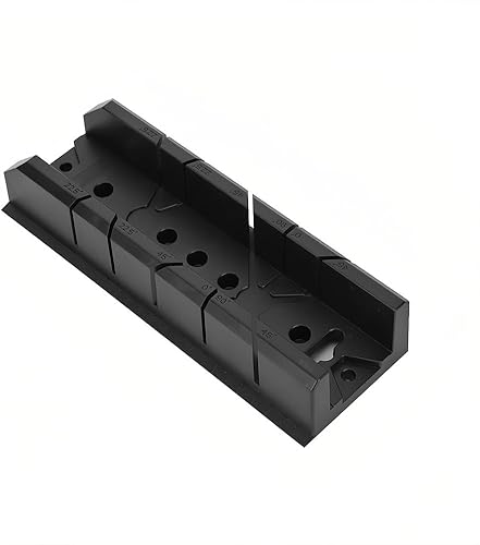 Joyzan Caja de sierra ingletadora, fijación de carpintería Armario de inglete 0 22.5 45 90 grados de yeso de madera oblicuo guía de corte oblicuo