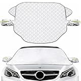 NewZC Magnetische Abdeckung Windschutzscheibe mit Außenspiegel Abdeckung Auto Frontscheibenabdeckung Winter Sommer für UV-Strahlen Sonne EIS Schnee Fros - Suv Abdeckplane Auto Wasserdicht Frontscheibe