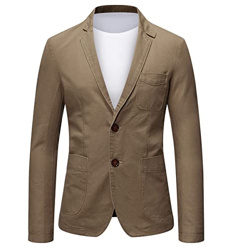 Mens Casual 2 Buttons Slim Fit Jacket Autumn Blazer Sport Coat #TOP2