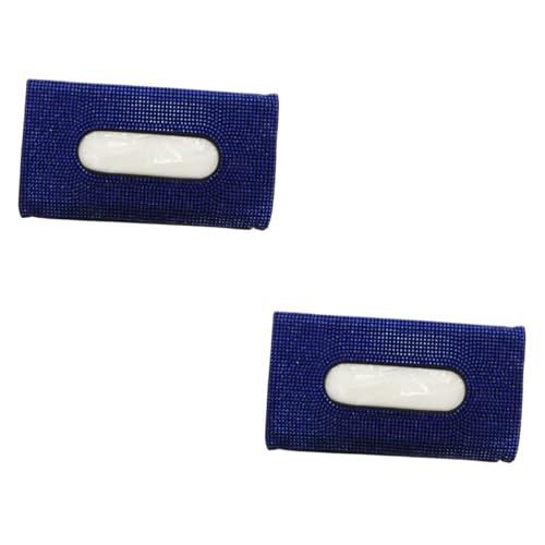 Boîte de rangement pour serviettes voiture, support pratique de napkins et mouchoirs à strass