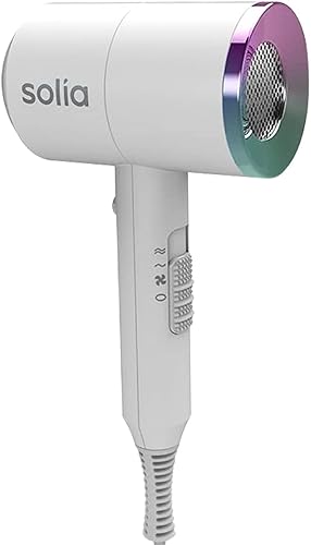 Solia Secador de pelo con peine concentrador y concentrador, secador iónico de 1400 W, temperatura constante que evita daños, secador de pelo
