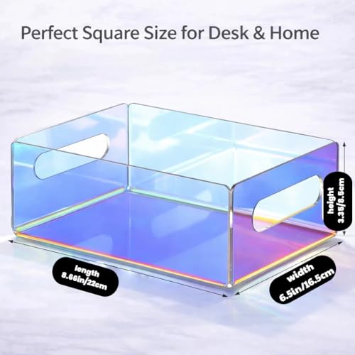 Plateau en acrylique irisé pour sublimer les documents de votre table basse