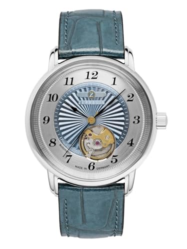 Zeppelin Montre pour Homme 8556-3 montre bracelet en cuir véritable et boîtier rond