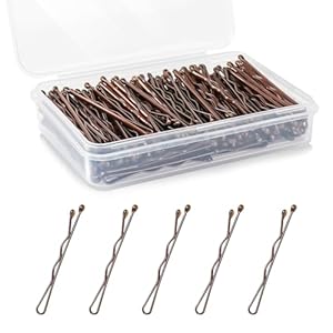 Mini Bobby Pins, 150 Count 1.38 Inch Small Hair Bobby Pins with Storage Box for Kids, Girls and Women – Brown