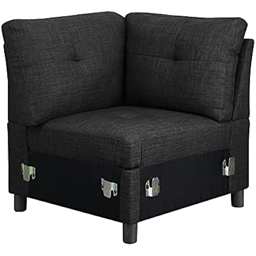 BEEY Corner Seats for Modular Sectional Sofa,Corner Couch Chair,Dark Grey