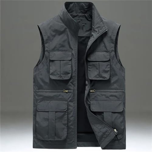 Pegsmio Men Waistcoat Jacket Many Pocket Sleeveless Coat Travel Outdoor Photographer Fishing Hiking Jackets Vest3