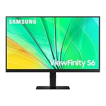 SAMSUNG 27" ViewFinity S6 S60D Series QHD High Resolution Computer Monitor, 100Hz, HDR10, Multiple Ports w/ HDMI, DisplayPort, USB-A, Easy Setup, Height Adjustable Stand, LS27D606EANXGO, 2024