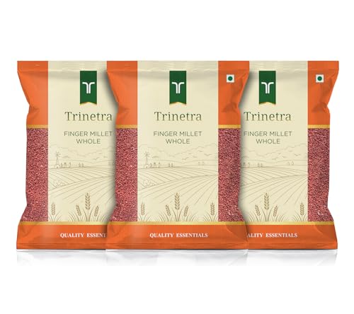 Image of Trinetra Ragi Sabut (Finger Millet Grain) | Calcium-Rich Healthy Millet for Everyday Use | 3 kg (3 x 1kg)