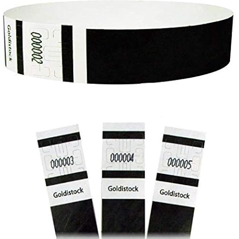 Goldistock Event Wristbands Select Series Formal Snowy White 2,000 Count | ¾” Arm Bands | Paper-Like Party Armbands | Wrist Bands Cover