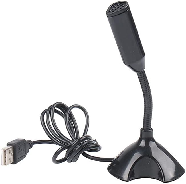 USB Computer Microphone PC Microphone Desktop Microphone for Computer Laptop PC.Plug and Play (Black)