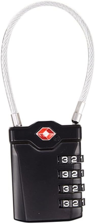 STOBOK 2Pcs Luggage Lock for Travel Combination Padlocks with Open Red Indicator for Secure Customs Access Lightweight and Portable Silver Black for Outdoor Safety
