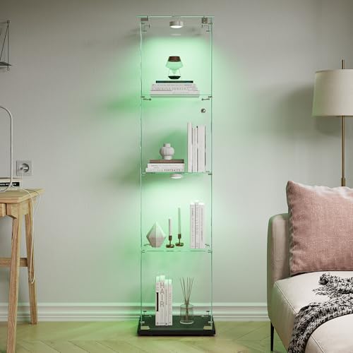 HYNHXBP Vitrina de Cristal 163 x 40 x 35