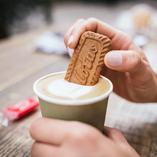 Lotus Biscoff Chocolate Biscuits - Vegetarian Snack - Natural Ingredients - Perfect with Coffee (Pack of 12)