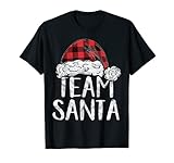 Coole Frohe Weihnachten Geschenkidee für Frauen, Männer, Kinder, Mutter – Team Santa Bekleidung Verstärken Sie die Kollektion von Winterurlaub Accessoires (Weihnachtsmann-Kostüm, Weihnachts-Pyjama) und Nikolaus, Used-Look, passendes Familienfoto, mit Baum, hellen Outfits für den Weihnachtsabend