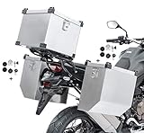 Nota: Adecuado para portaequipajes redondos y cuadrados con 16 mm o 18 mm de diámetro. Protección antirrobo, las carcasas se pueden desmontar sin necesidad de herramientas . El kit adaptador permite el montaje en maletas laterales de cualquier fabricante
