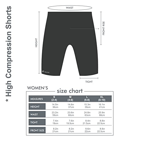 SPORTBR- Compression Bermuda, Shorts for Women - Womens Shorts, UPF 50 Protection, High Waisted Shor