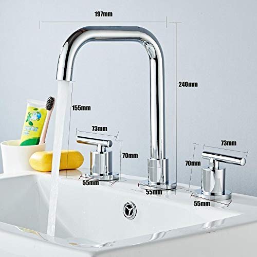 Mélangeur d'évier en or et chrome pour une salle de bain prestigieuse - 2