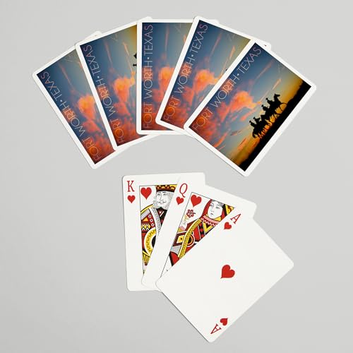 Baraja de poker Fort Worth Texas Cowboys at Sunset miniatura 7