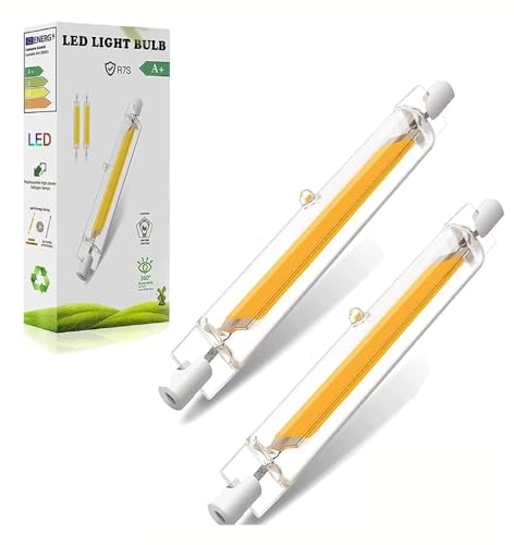 FDHVCB Ampoule LED R7S 78mm 10W Dimmable - R7S LED COB 78mm Ampoules Équivalent à Lampe Halogène 100W, 1000LM Blanc Froid 6000K - Économise 90% d'Énergie, Sans Scintillement 360° (Lot de 2)