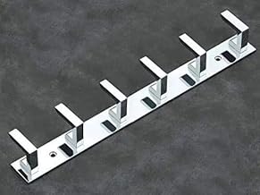 6 Pin Bathroom Cloth Hooks Hanger Door Wall Bedroom Bathroom Robe Hooks Rail for Hanging Clothes, Towel Stainless Steel Hanger (1)