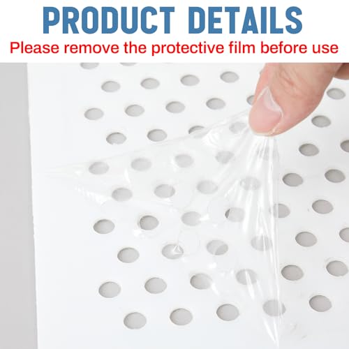 Image of DoubleFill 2 Pack 2' x 2' Plastic Perforated Tiles with 1 /2 inch Holes 24 inch x 24 inch White Drop Ceiling Tiles Plastic Ceiling Grid Covers