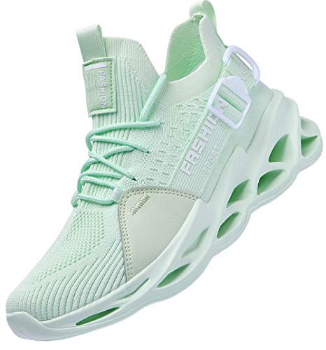 Preisvergleich Produktbild AARDIMI Herren Laufschuhe Fitness straßenlaufschuhe Sneaker Sportschuhe atmungsaktiv Anti-Rutsche Gym Fitness Schuhe (Apfelgrün, Numeric_45)