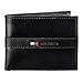 Tommy Hilfiger Men's Ranger Leather Passcase Wallet with Removable Card Holder,Black,One Size