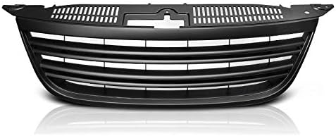 Front Grill Front Central Grill Sport VR-252 Grille Sport Black MaTT compatible with Volkswagen Tiguan 2007 2008 2009 2010 2011