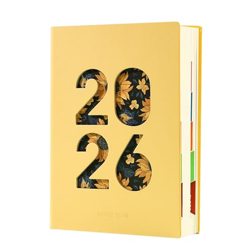 Agenda journalier 2026 ligné de 400 pages pour planifier chaque journée sans stress