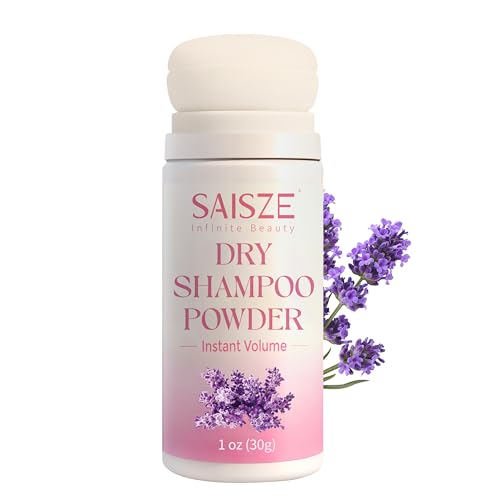 SAISZE Dry Shampoo Powder for Women Non Aerosol Oil Absorbing and Refreshing Volumizing Powder for Light Hair Colors Travel Size Ideal Gifts for Women and Mothers Day Gifts 1.05 Oz