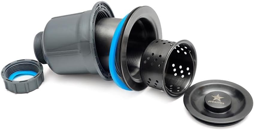 Miniatura 6 de STARSTAR Repisa para estación de trabajo, fregadero de cocina de acero inoxidable 304 satinado mate mate para montaje superior, con rejilla,