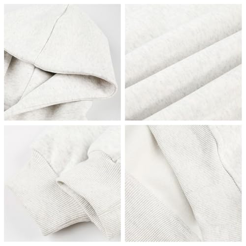 Casual Hoodie For Men Oversized Heavyweight Sweatshirt Vintage Long Sleeve Pullover Streetwear Hoodies 6