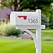 The Glenbrook Aluminum Mailbox Post - Complete System with Steel Mailbox and Aluminum Post Included (All White)