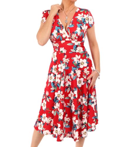 Robe femme imprimée coupe ajustée et évasée qui sublime la taille