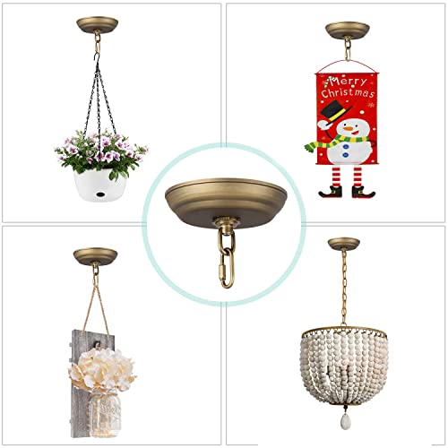 Giluta 5" Standard Light Canopy Kit with Maximum Fixture Weight of 40 Pounds Metal Ceiling Plate for Chandelier Pendant Lighting Flower Basket or DIY Projects, Bronze by Giluta - Image 3