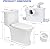 800 Watt High Power Macerating Toilet with Macerator Pump For Basement Upflush System, Powerful & Quiet Elongated One-Piece Dual-Flush Toilet, Glazed Surface, 36FT Vertically